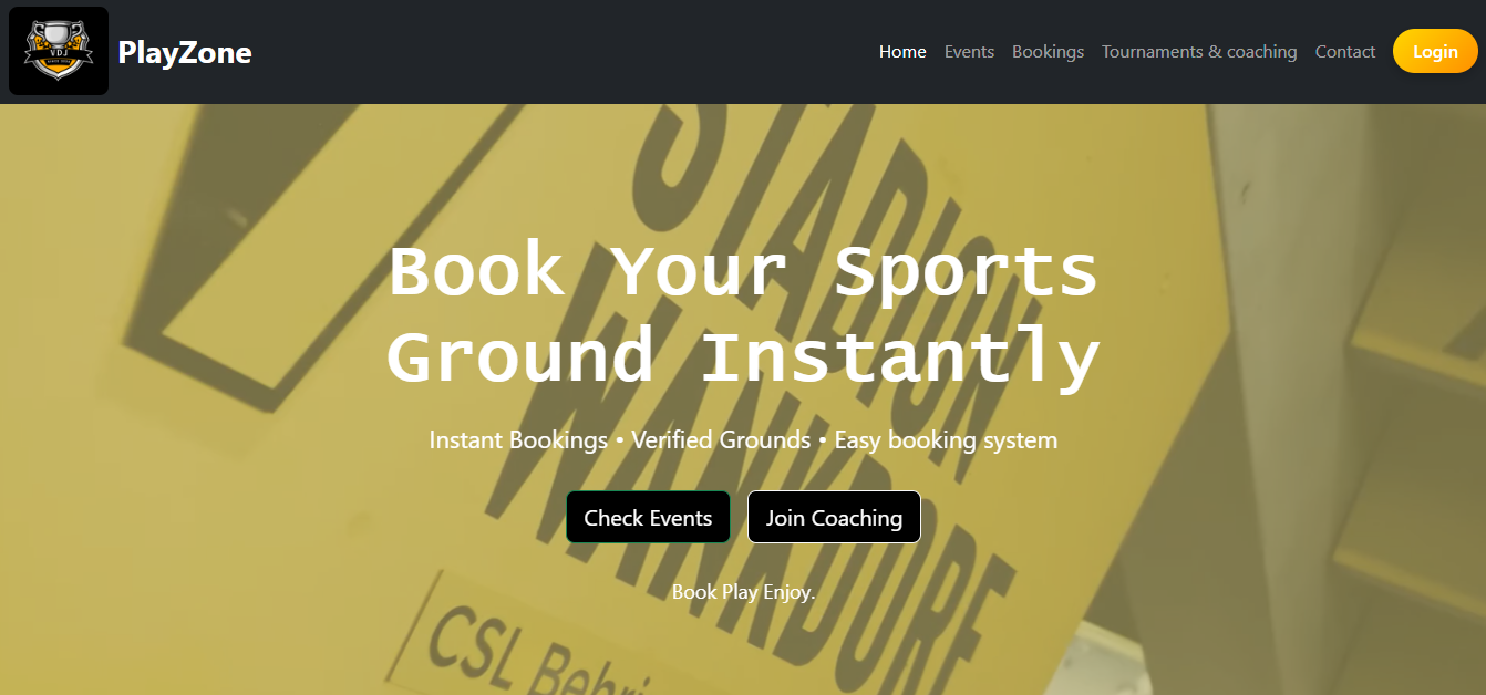 Turf Booking Website